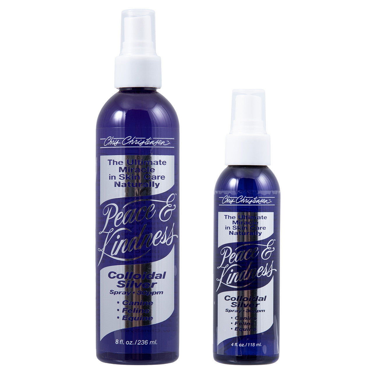 Chris Christensen Peace & Kindness Spray, Colloidal Silver Spray für Katzen, Hunde, Pferde