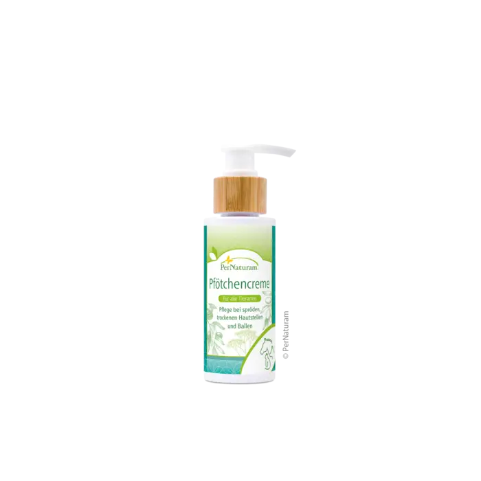 PerNaturam Pfötchencreme, Pflege bei spröden trockenen Hautstellen und Ballen, Hund, Katze, Pferd, 100 ml