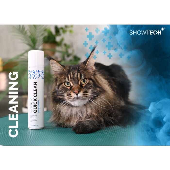 Show Tech+ Quick Clean Trockenshampoo für Hunde und Katzen, perfekt für unterwegs, 200 ml