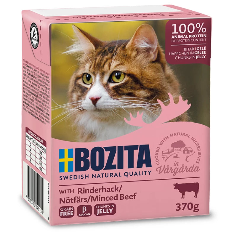 Bozita Häppchen in Gelee Nassfutter Katzenfutter 370 gramm