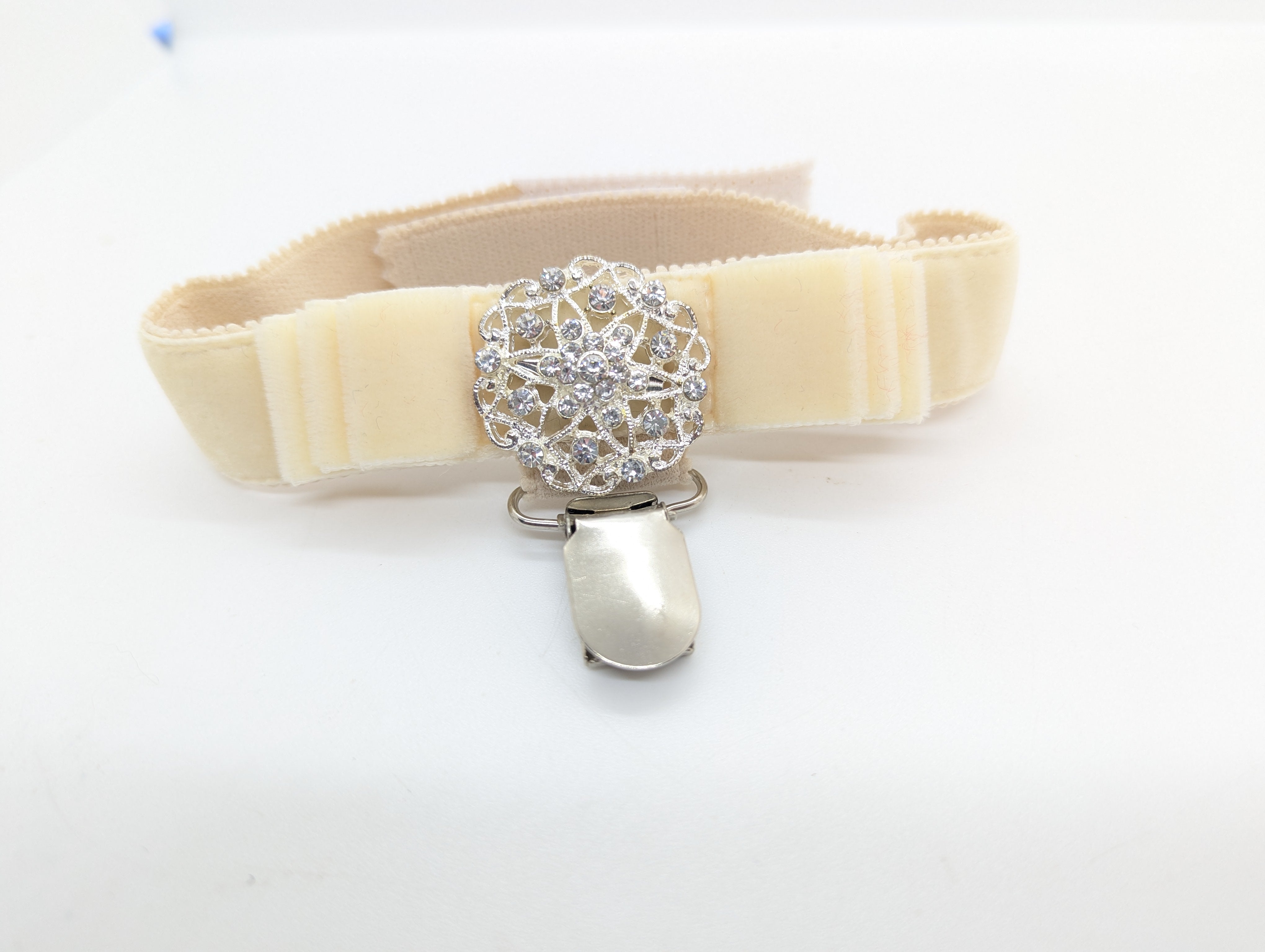 Elegantes Samt-Hundehalsband mit Strassstein