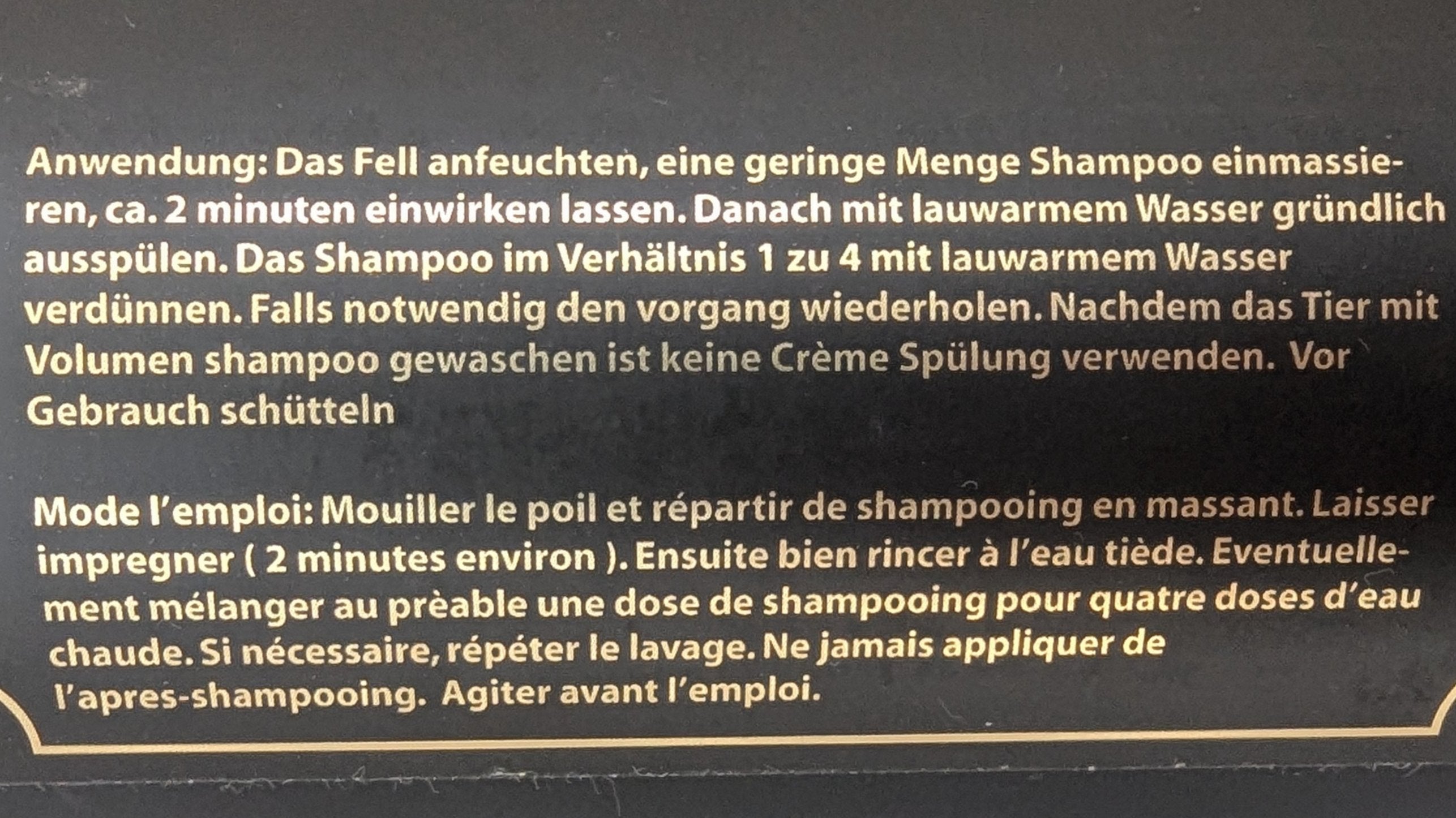 Jean Peau Volumenshampoo Hundeshampoo Katzenshampoo