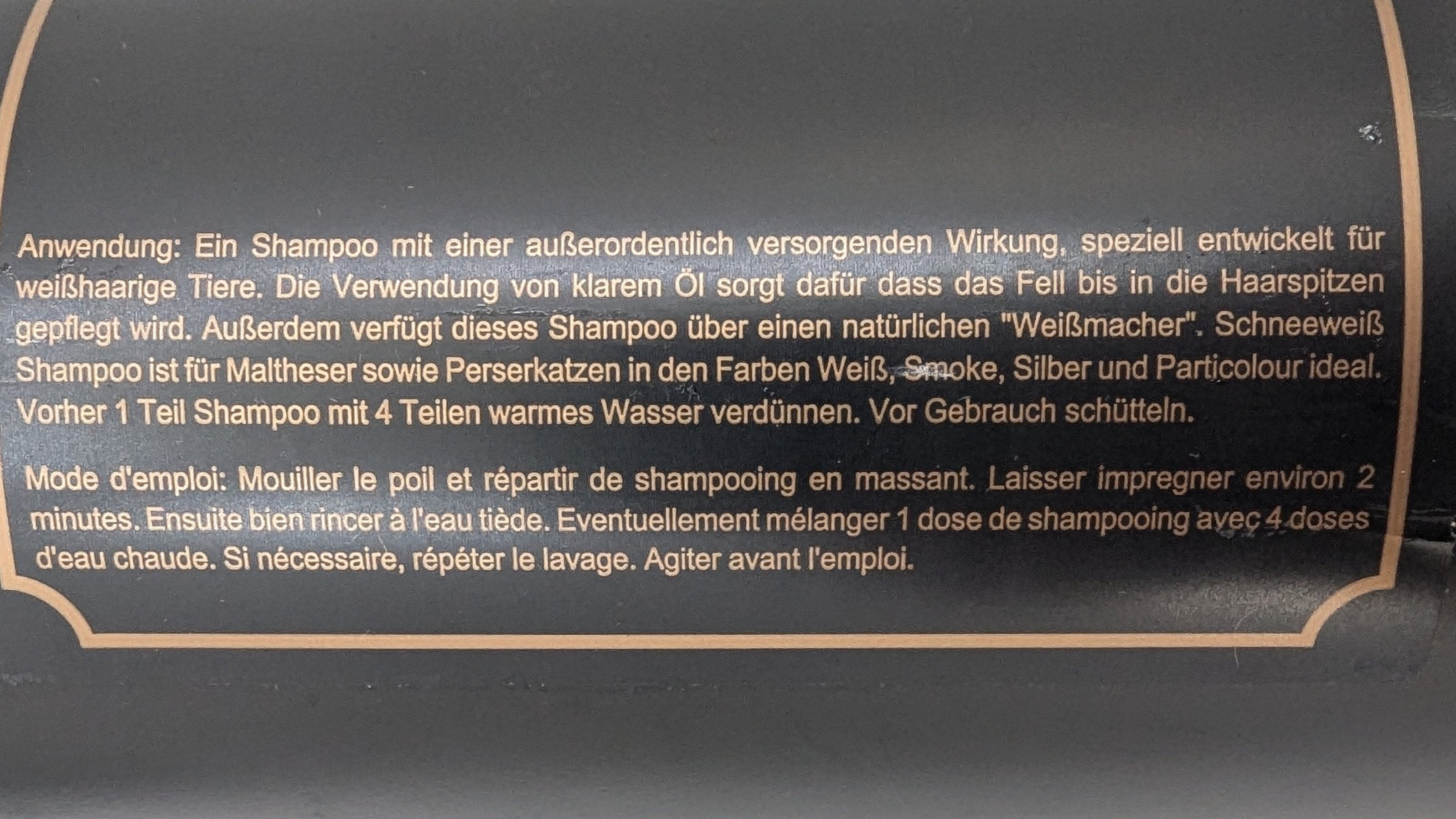 Jean Peau Schneeweiß Shampoo Weißshampoo Hundeshampoo Katzenshampoo