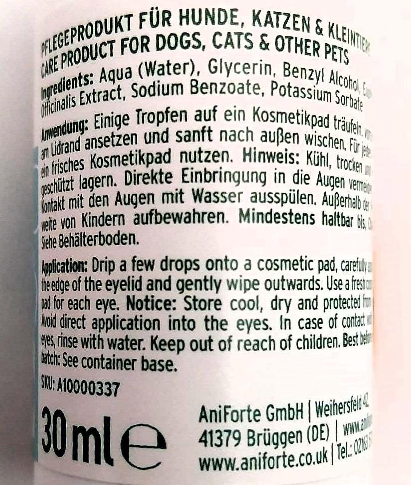 AniForte Sanfte Augenpflege und Reinigung Hunde Katzen und Kleintiere 30 ml