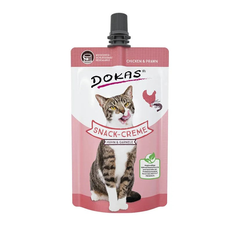 Dokas Cat Snack-Creme Huhn & Garnele, 90 g