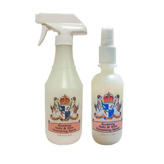 Crown Royale Soothing Oats & Aloe Grooming Spray, für Tiere mit trockener greizter empfindlicher Haut (RTU)