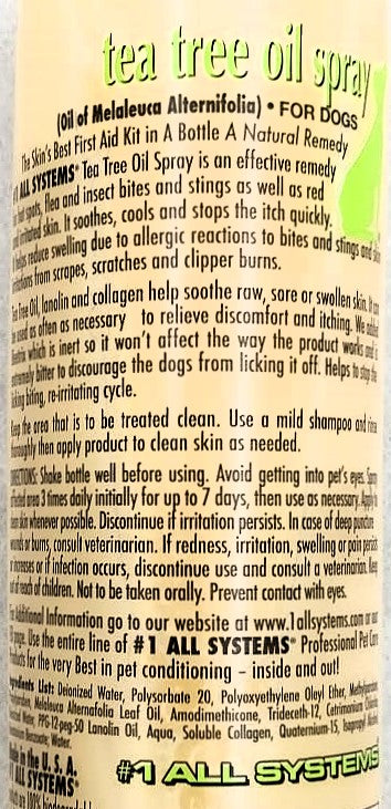 #1 All Systems Tea Tree Oil Spray, Teebaumöl-Spray, Speziell für Hunde und Katzen entwickelt, 236ml