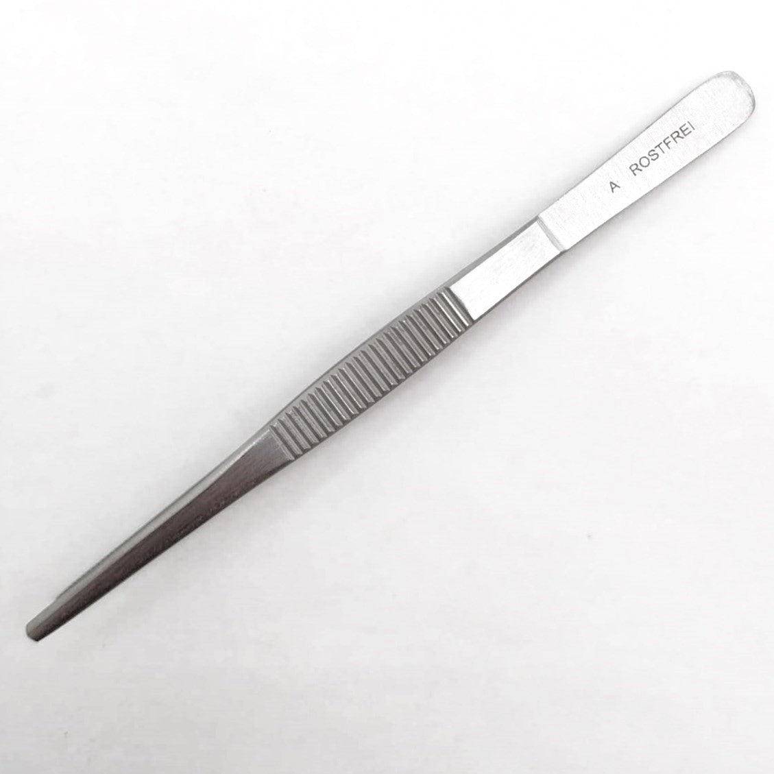 Universal-Pinzettem anatomische Pizette, Edelstahl, stumpf, gezahnt, Ohren-Haarzupfpinzette, 11,5cm