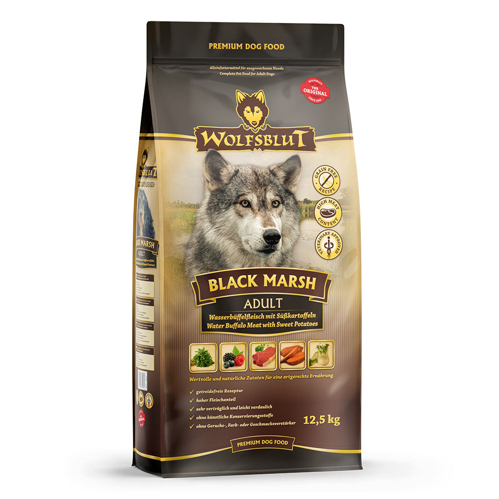 Wolfsblut Black Marsh Adult Wasserbüffel Süßkartoffel ohne Getreide