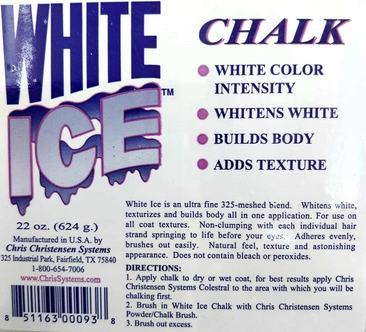 Chris Christensen White Ice Chalk - Aufhellung Farbverstärkung und Volumen, 3 Größen