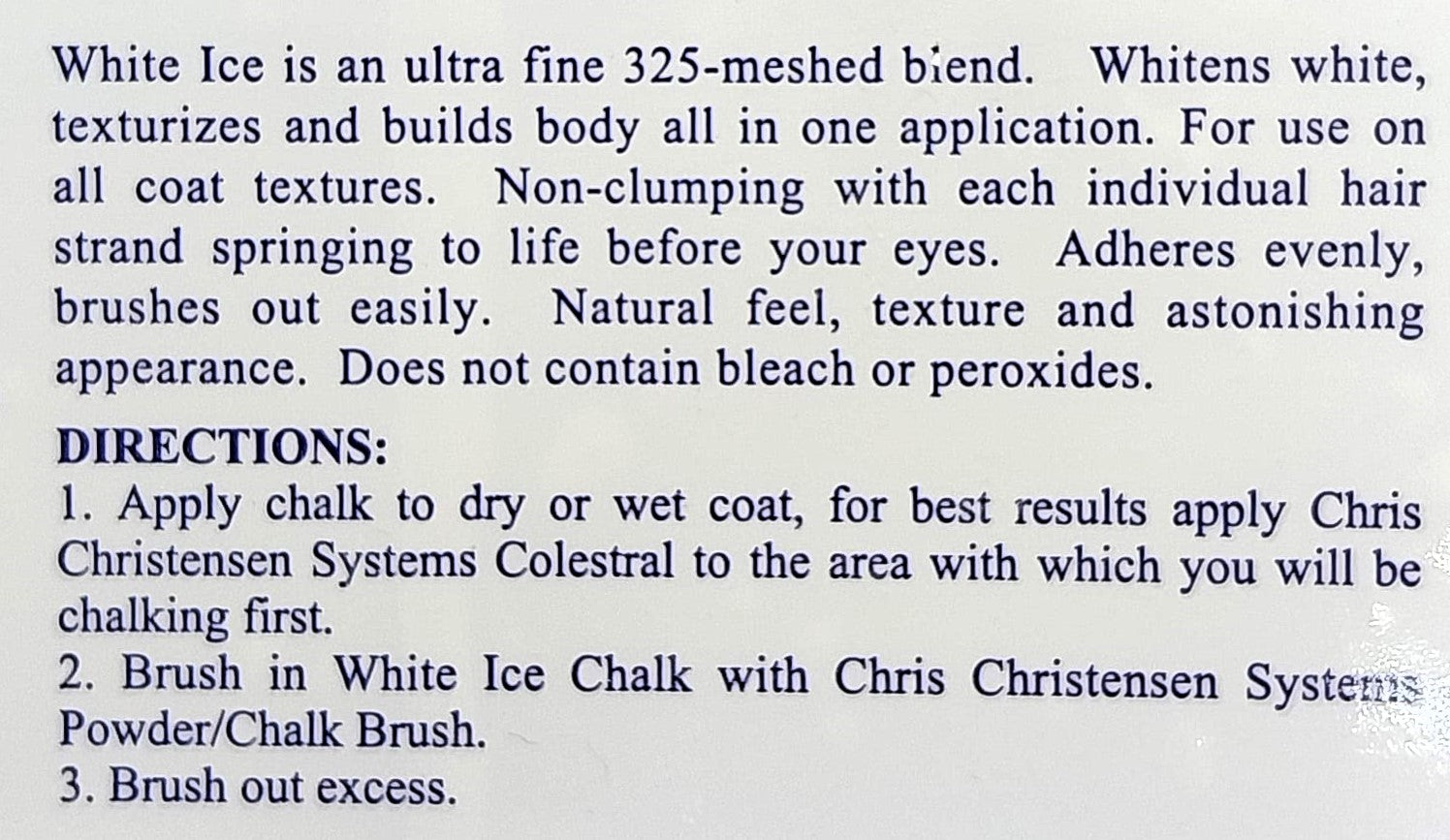 Chris Christensen White Ice Chalk - Aufhellung Farbverstärkung und Volumen, 3 Größen