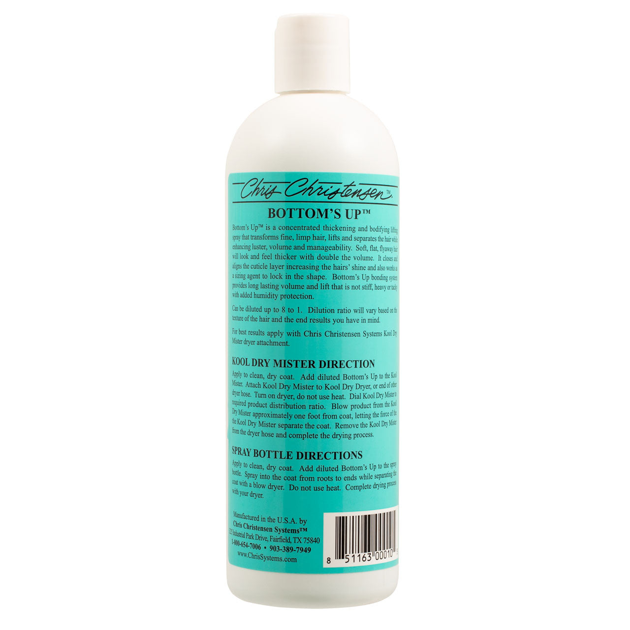 Chris Christensen Bottom`s Up Concentrated Coat Lifter Spray Volumen Katze Hund