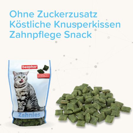 beaphar Zahnies, Knuspersnacks für frischen Atem und reine Zähne, fördert die Zahnhygiene, 150g