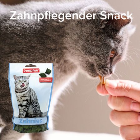 beaphar Zahnies, Knuspersnacks für frischen Atem und reine Zähne, fördert die Zahnhygiene, 150g