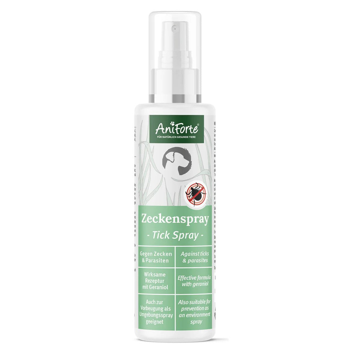 AniForte Zeckenspray, Tick Spray, Zeckenmittel für Hunde als Kontaktspray & Umgebungsspray