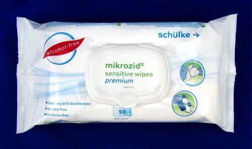 Schülke mikrozid® sensitive wipes premium, 50 Stück