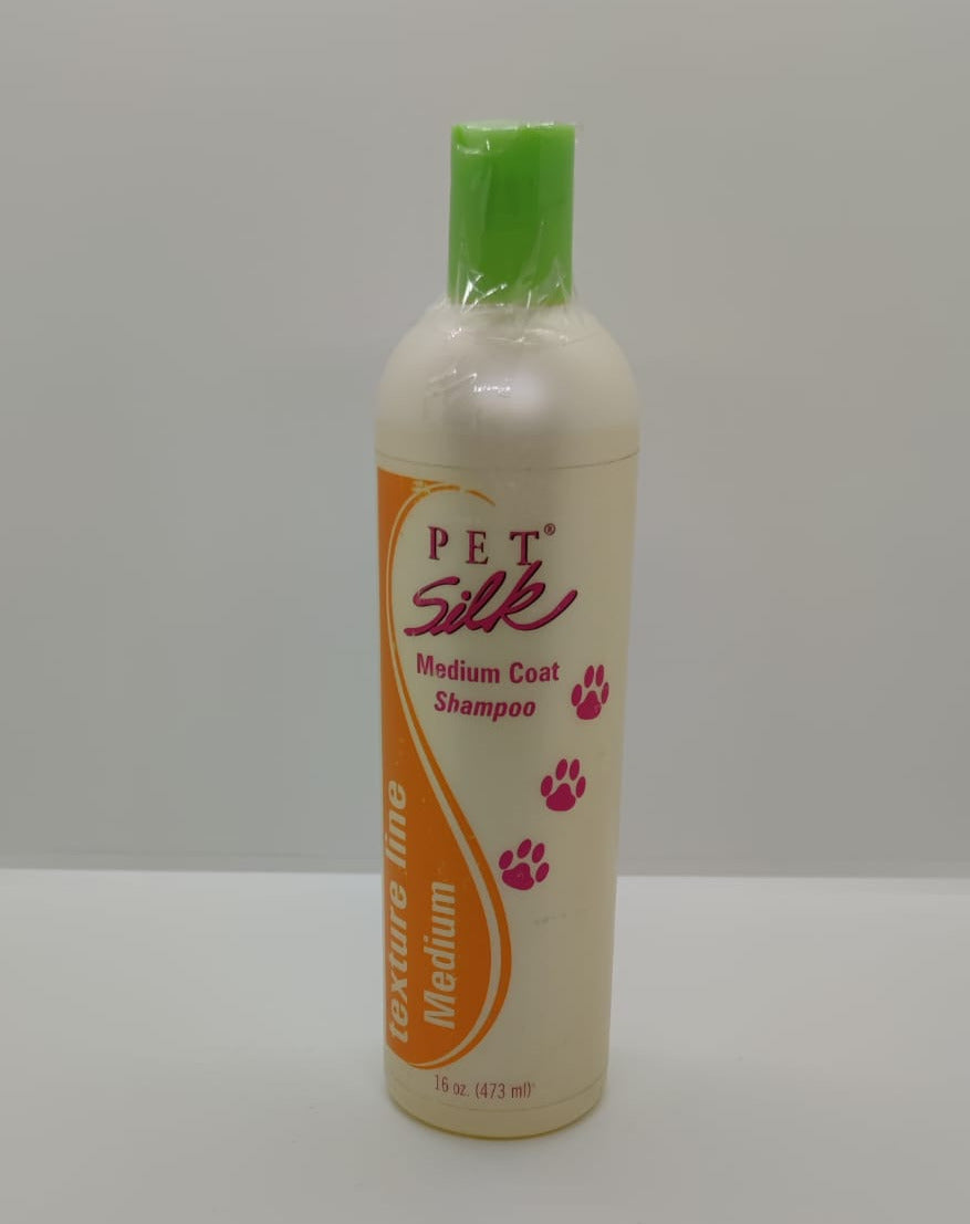 Pet Silk Medium Coat Shampoo 473 ml mittelfestes Fellshampoo Hundeshampoo Katze