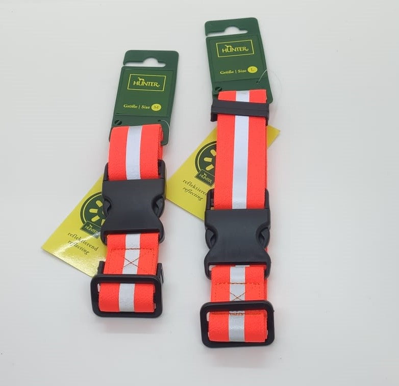 Hunter Warnband Hundehalsband Reflektionshalsband mit Klickverschluss