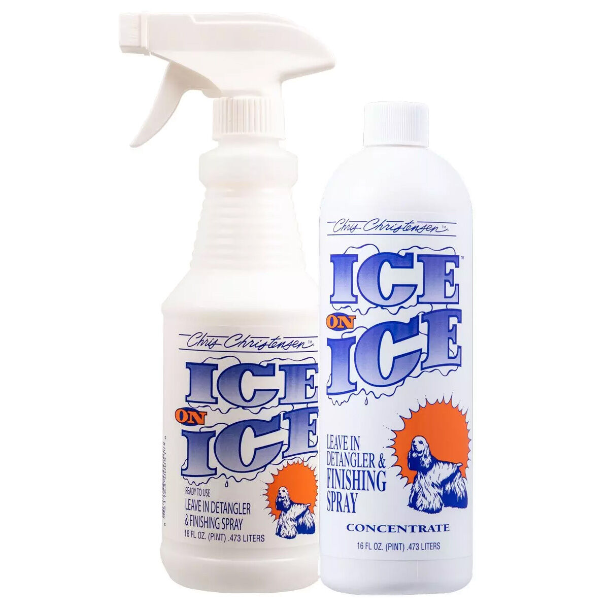 Chris Christensen Ice on Ice Leave In Detangler & Finishing Spray Kämmhilfe Sonnenschutz, 473 ml