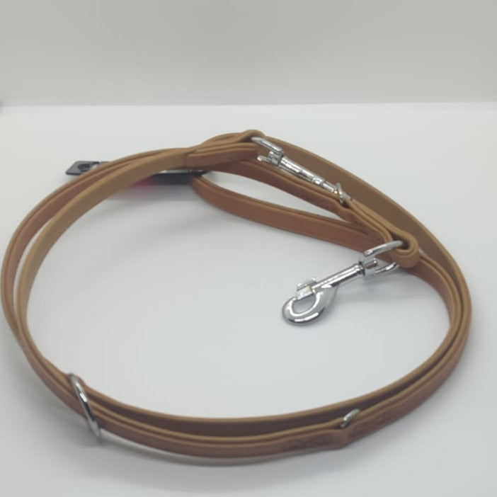 Karlie Führleine Gaucho Hirschleder Braun, supersoft, atmungsaktiv Hundeleine 200 cm - 100 cm