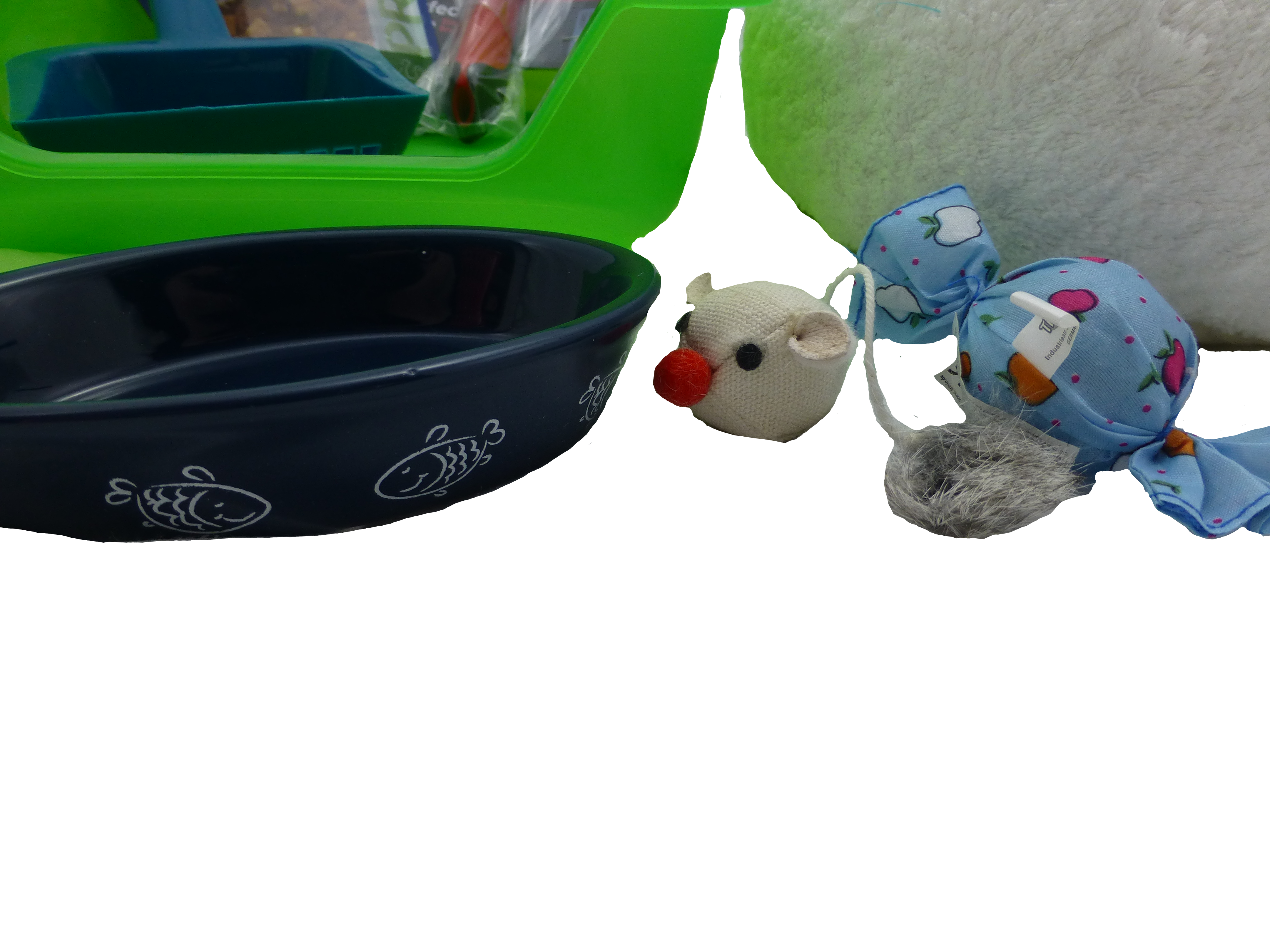 Welkas Starterset Katzen Kitten Erstausstattung Spielzeug Toilette Schlafplatz