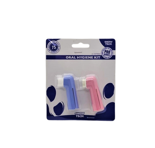 Show Tech Oral Hygiene Kit aus Zahnbürste und Massagebürste Hundepflege Katzenpflege, 1 Set