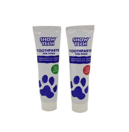 Show Tech Toothpaste, Zahnpasta, 2 leckere Geschmacksrichtungen  für Hunde und Katzen, 85gr