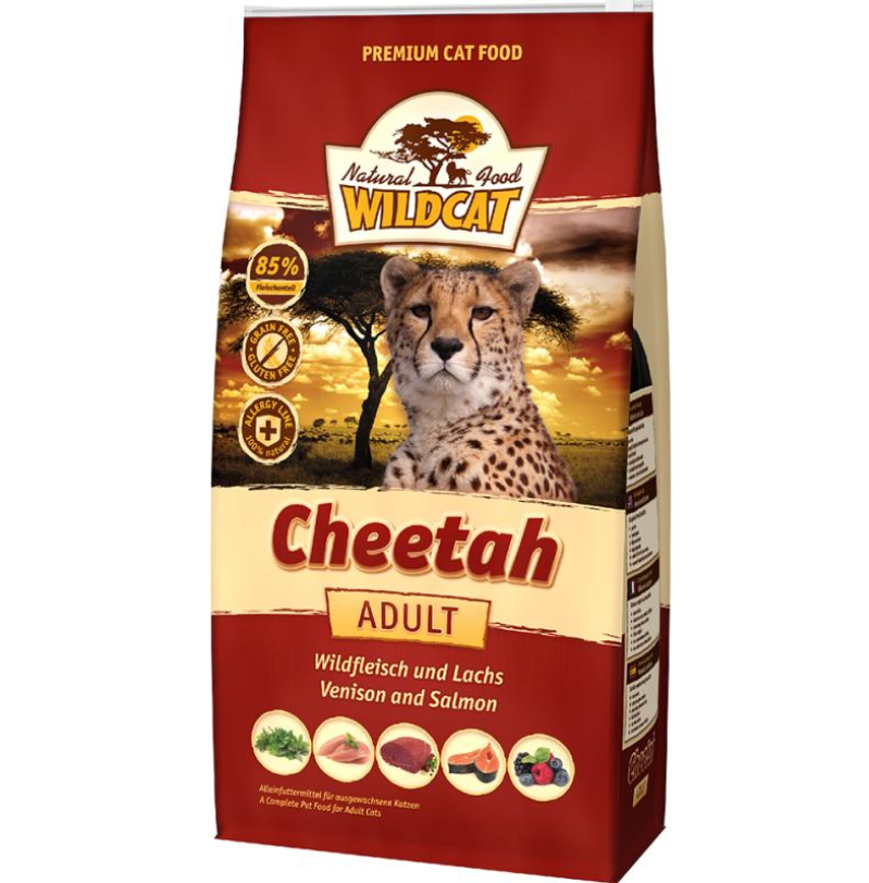 Wildcat Cheetha - Wildfleisch und Lachs, Trockenfutter getreidefrei, 70% Fleischanteil