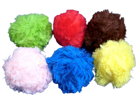 Hundeball weicher Plüschball ca. 7cm Squeaker Hundespielzeug Welpenspielzeug