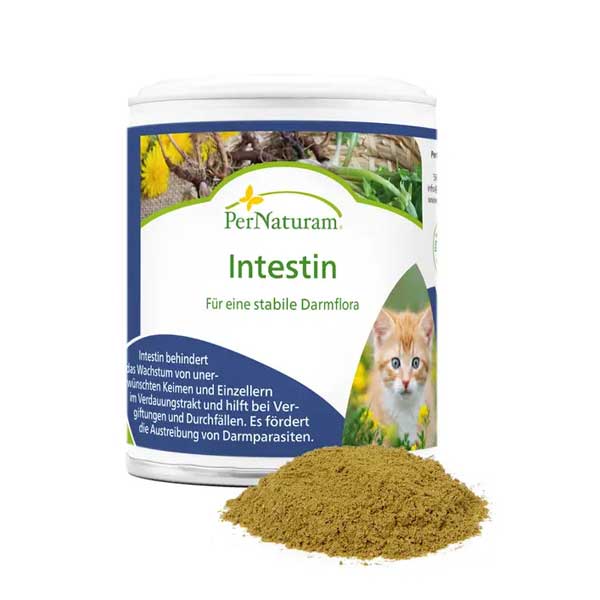 PerNaturam Intestin für eine stabile Darmflora bei Parasitenbefall der Katze, 50g