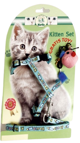 Kitty Kidz Kittengeschirr Set Brustgeschirr Leine Spielzeug Katzengeschirr