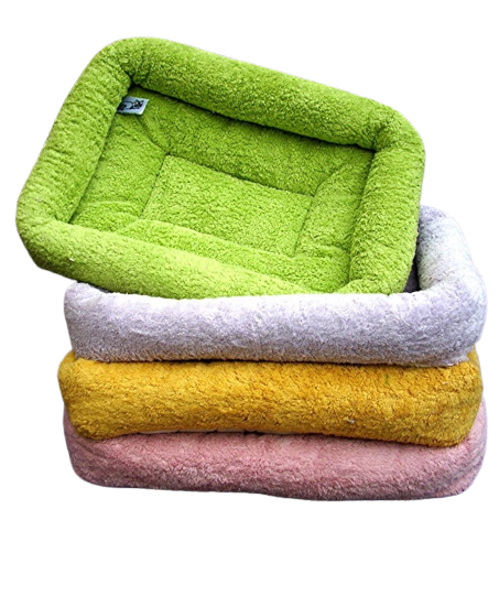 Welkas Kuschelbett eckig dünner Rand 7cm Baumwolle, Schlafplatz Katzen und Hunde