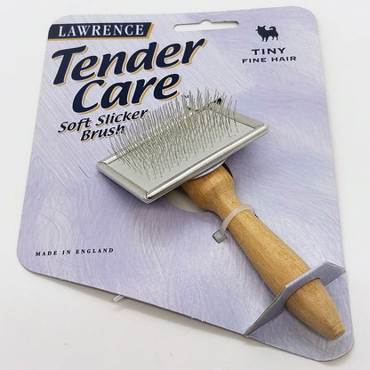 Lawrence Tender Care Soft Slicker Brush fine Hair - Profi Zupfbürsten Hunde, Katzen, Haustiere
