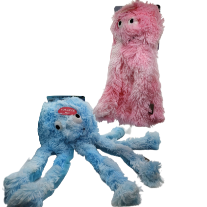 Octopus Hundespielzeug mit Squeaker und Knisterfolie Baby ca. 25cm