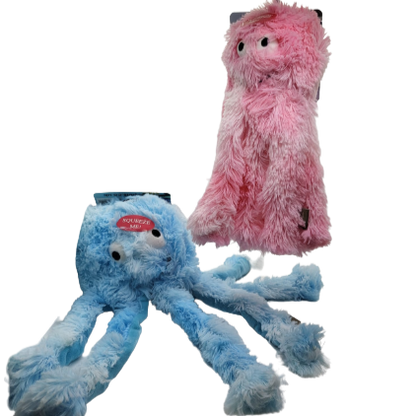Octopus Hundespielzeug mit Squeaker und Knisterfolie Baby ca. 25cm