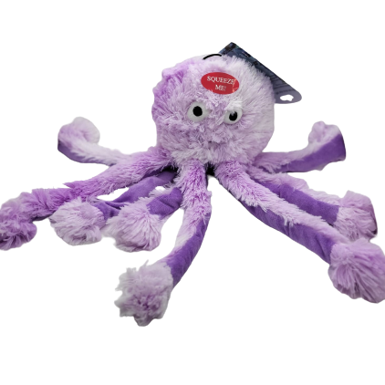 Octopus Hundespielzeug mit Squeaker und Knisterfolie Mommy ca. 38cm