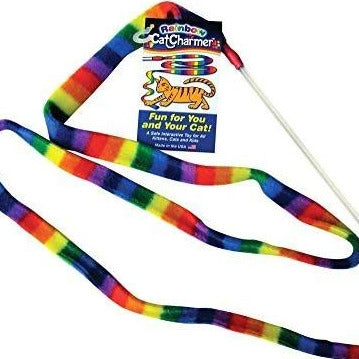 Cat Dancer - Rainbow Cat Charmer Cat Toy, Regenbogen-Katzenspielstab
