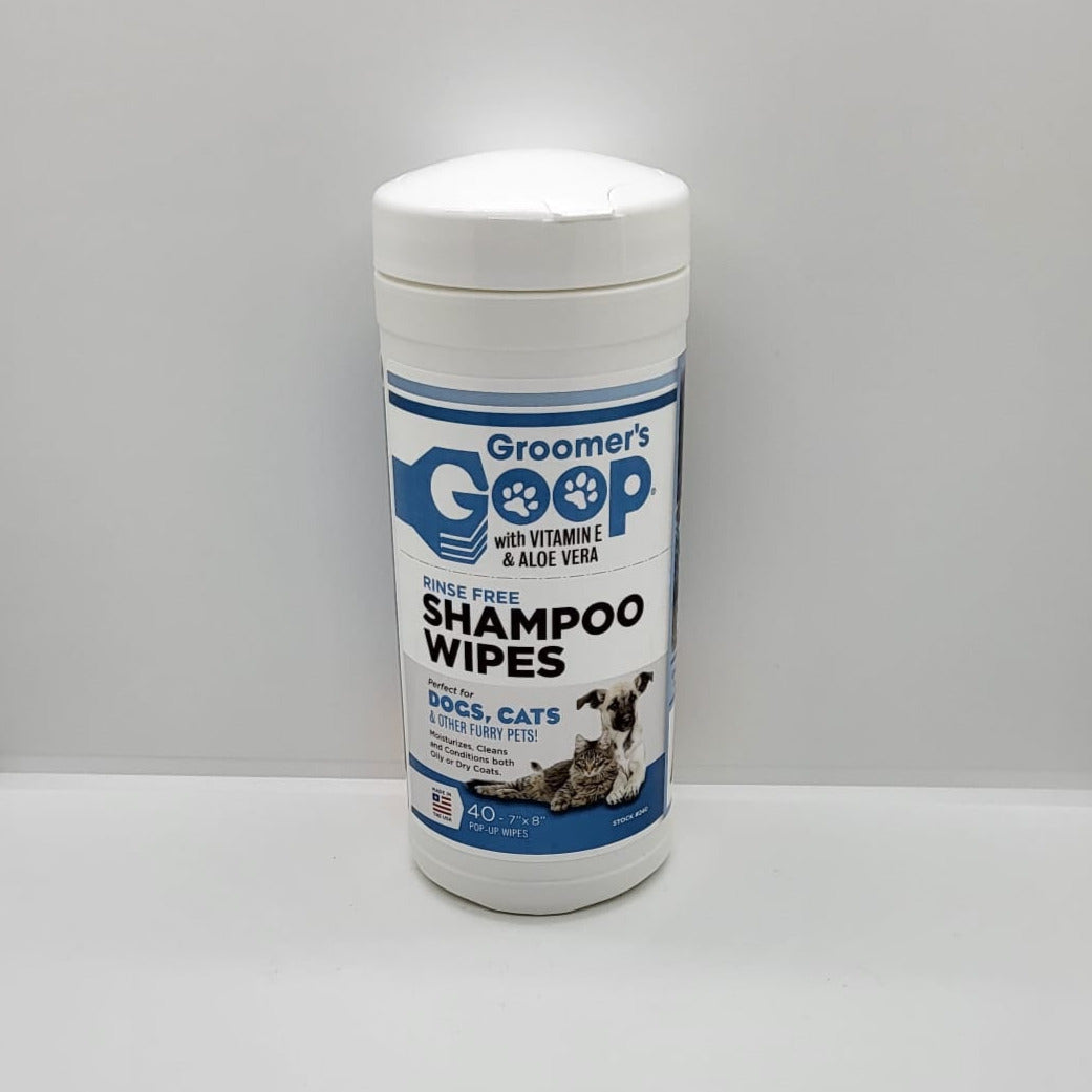 Groomers-Goop Shampoo Wipes, Shampoo Reinigungstücher für Haustiere, 40 Stück