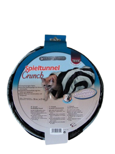 Trixie Spieltunnel Crunch 50cm Länge 25cm Durchmesser Katzentunnel Hundetunnel