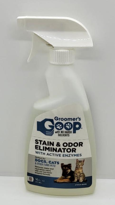 Groomer`s Goop Stain & Odor Eliminator, Fleck- und Geruchsentferner Spray und Tücher