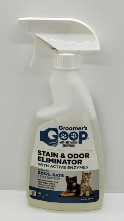 Groomer`s Goop Stain & Odor Eliminator, Fleck- und Geruchsentferner Spray und Tücher