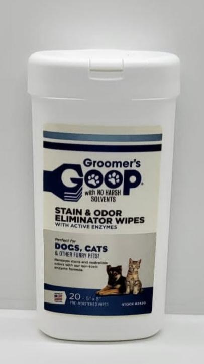 Groomer`s Goop Stain & Odor Eliminator, Fleck- und Geruchsentferner Spray und Tücher