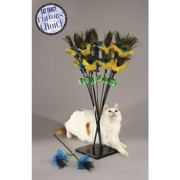 Vee Toys, Purrfect Peacock Feather, Katzenwedel, Pfauenfederwedel, Cat Toy