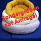 Welkas Bett rund niedriger Rand, Katzenbett, Hundebett, Kuschelbett Baumwolle