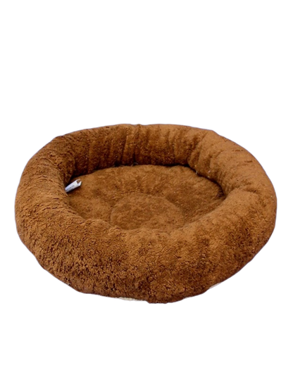 Welkas Bett rund niedriger Rand, Katzenbett, Hundebett, Kuschelbett Baumwolle